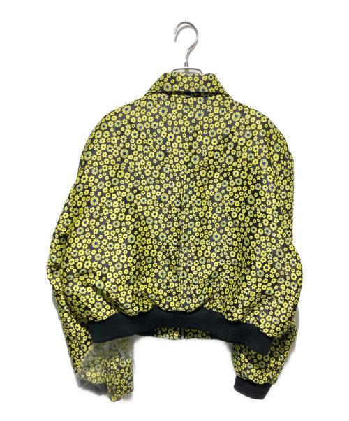 ESC STUDIO（イーエスシーステュディオ）ESC STUDIO (イーエスシーステュディオ) タイ付 花柄クロップドジャケット イエロー サイズ:不明の古着・服飾アイテム