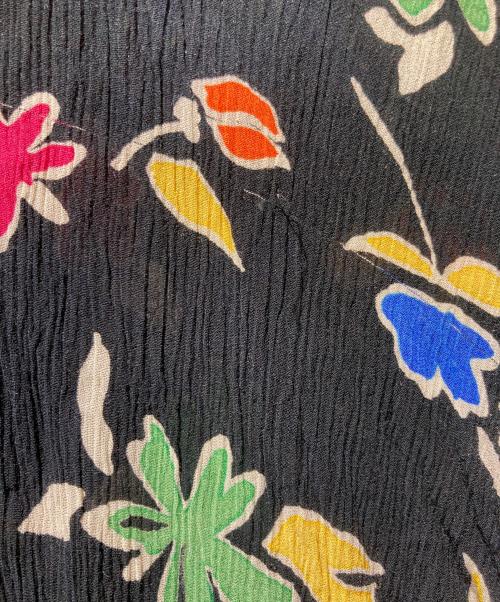 FENDI（フェンディ）FENDI (フェンディ) 花柄プリーツワンピース ブラック サイズ:38の古着・服飾アイテム