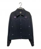 Needlesニードルズ）の古着「Piping Cowboy Jacket / パイピングカウボーイジャケット」｜パープル×ブラック