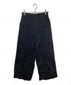 marimekkoマリメッコ）の古着「チェックイージーパンツ」｜ブラック×グレー