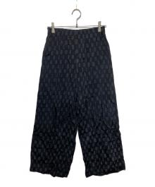 marimekko（マリメッコ）の古着「チェックイージーパンツ」｜ブラック×グレー