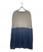 45rpm45アールピーエム）の古着「バイカラーワンピース」｜ネイビー×グレー