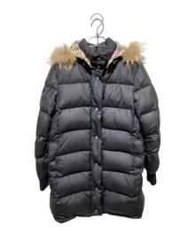 BURBERRY BLUE LABEL（バーバリー ブルー レーベル）の古着「裏地ノバチェックダウンコート」｜ブラック