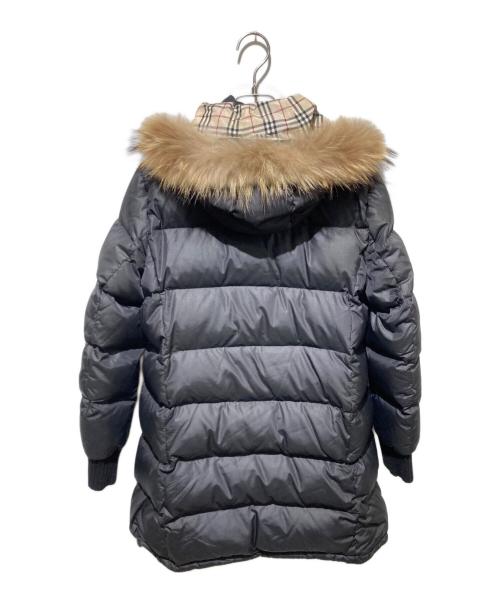 BURBERRY BLUE LABEL（バーバリー ブルー レーベル）BURBERRY BLUE LABEL (バーバリー ブルー レーベル) 裏地ノバチェックダウンコート ブラック サイズ:38の古着・服飾アイテム