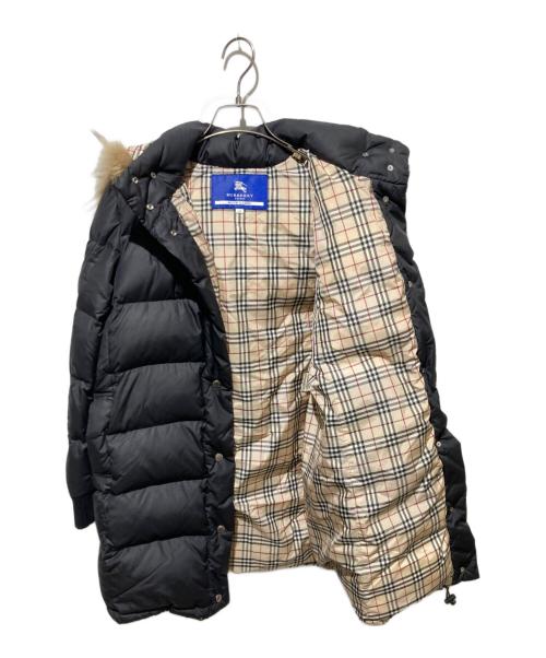 BURBERRY BLUE LABEL（バーバリー ブルー レーベル）BURBERRY BLUE LABEL (バーバリー ブルー レーベル) 裏地ノバチェックダウンコート ブラック サイズ:38の古着・服飾アイテム
