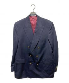 MULBERRY（マルベリー）の古着「イングランド製 金釦ダブルジャケット」｜ネイビー