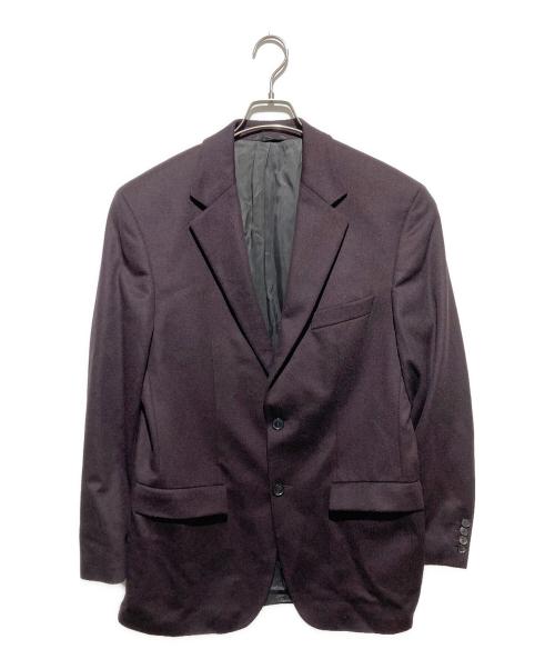 BOSS（ボス）BOSS (ボス) カシミヤ混テーラードジャケット パープル サイズ:50の古着・服飾アイテム