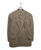 PAPAS×Harris Tweedパパス×ハリスツイード）の古着「ツイードテーラードジャケット」｜ベージュ