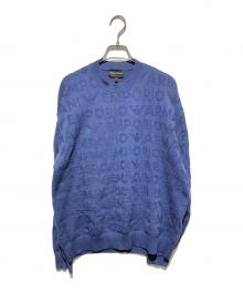 EMPORIO ARMANI（エンポリオ アルマーニ）の古着「立体ロゴニット」｜ネイビー