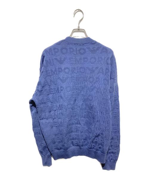 EMPORIO ARMANI（エンポリオ アルマーニ）EMPORIO ARMANI (エンポリオ アルマーニ) 立体ロゴニット ネイビー サイズ:Mの古着・服飾アイテム