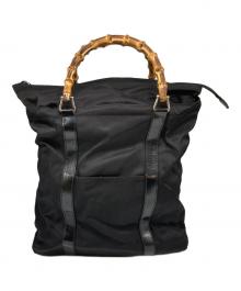 GUCCI（グッチ）の古着「バンブートートバッグ」｜ブラック