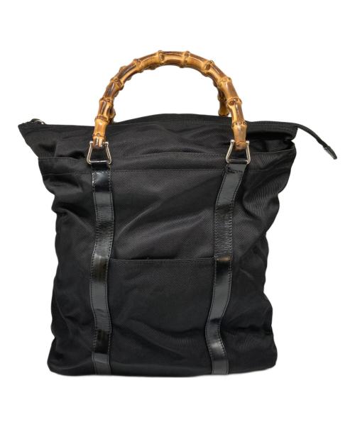 GUCCI（グッチ）GUCCI (グッチ) バンブートートバッグ ブラックの古着・服飾アイテム