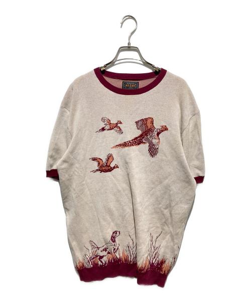 BEAMS PLUS（ビームスプラス）BEAMS PLUS (ビームスプラス) 24ss  Knit Tee Jacquard ベージュ サイズ:XLの古着・服飾アイテム