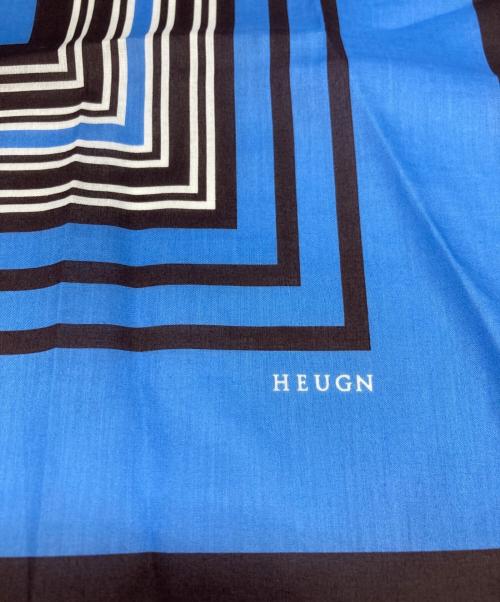 HEUGN（ユーゲン）HEUGN (ユーゲン) スカーフ ブラウン×ブルーの古着・服飾アイテム