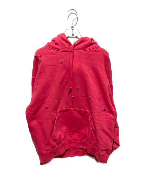 BEAMS（ビームス）BEAMS (ビームス) ルーズフィットダメージフーディ レッド サイズ:Sの古着・服飾アイテム