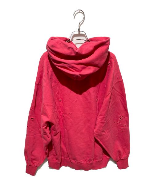 BEAMS（ビームス）BEAMS (ビームス) ルーズフィットダメージフーディ レッド サイズ:Sの古着・服飾アイテム