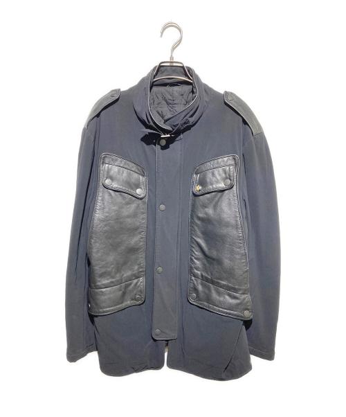 BELSTAFF BLACK LABEL（ベルスタッフ ブラック ラベル）BELSTAFF BLACK LABEL (ベルスタッフ ブラック ラベル) レザー切替ジャケット ブラック サイズ:-の古着・服飾アイテム