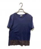 DRIES VAN NOTENドリスヴァンノッテン）の古着「裾カモフラ半袖Tシャツ」｜ネイビー