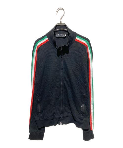 DOLCE & GABBANA（ドルチェ＆ガッバーナ）DOLCE & GABBANA (ドルチェ＆ガッバーナ) サイドラインジップ ブルゾン ブラック サイズ:56の古着・服飾アイテム