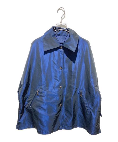 MaxMara RAINWEAR（マックスマーラ レインコート）MaxMara RAINWEAR (マックスマーラ レインコート) リバーシブルジャケット ブルー サイズ:38の古着・服飾アイテム