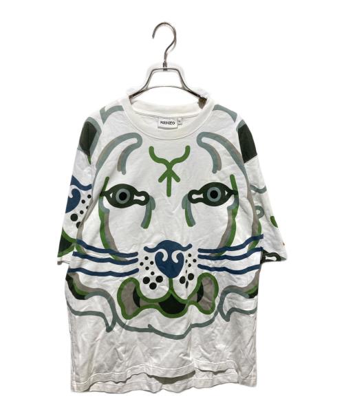 KENZO（ケンゾー）KENZO (ケンゾー) タイガーグラフィックTシャツ ホワイト サイズ:Ｌの古着・服飾アイテム
