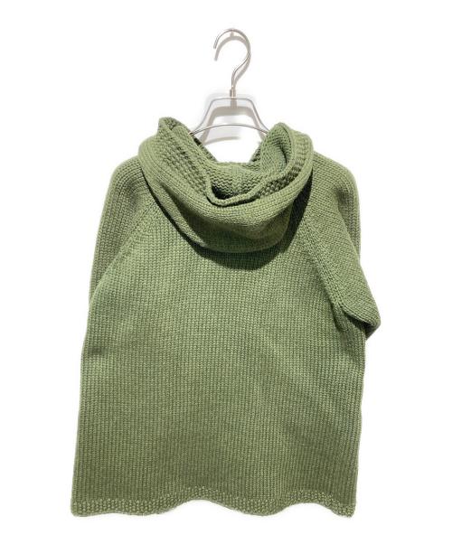 Y's（ワイズ）Y's (ワイズ) フーデッドウールケーブルカーディガン グリーン サイズ:不明の古着・服飾アイテム