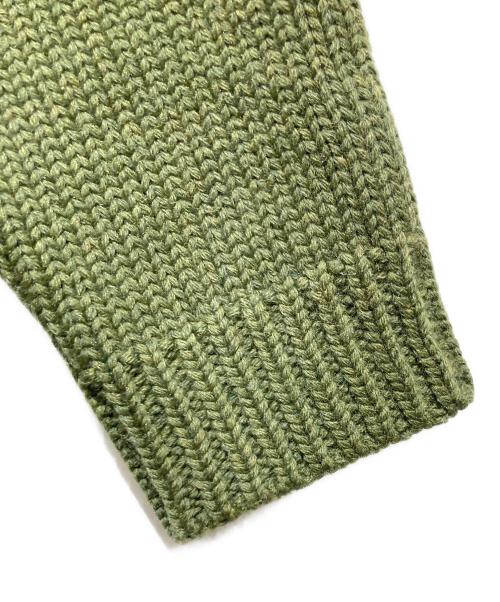 Y's（ワイズ）Y's (ワイズ) フーデッドウールケーブルカーディガン グリーン サイズ:不明の古着・服飾アイテム