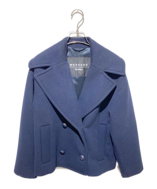 WEEKEND Max Mara（ウィークエンド マックスマーラ）Weekend Max Mara (ウィークエンド マックスマーラ) ダブルブレスト ウールコート ネイビー サイズ:36の古着・服飾アイテム