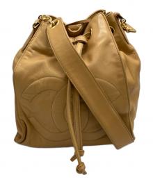 CHANEL（シャネル）の古着「ココマーク巾着ショルダーバッグ」｜ベージュ