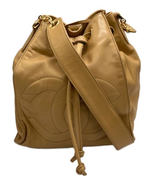 CHANEL（シャネル）CHANEL (シャネル) ココマーク巾着ショルダーバッグ ベージュの古着・服飾アイテム