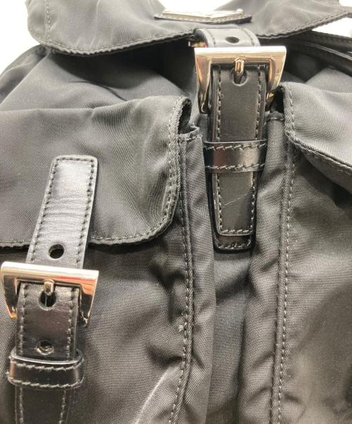 PRADA（プラダ）PRADA (プラダ) 三角プレートミニナイロンリュック ブラックの古着・服飾アイテム