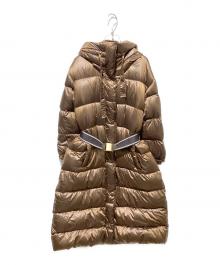 MaxMara The Cube.（マックスマーラ ザ キューブ）の古着「ベルト付きダウンコート」｜ブラウン