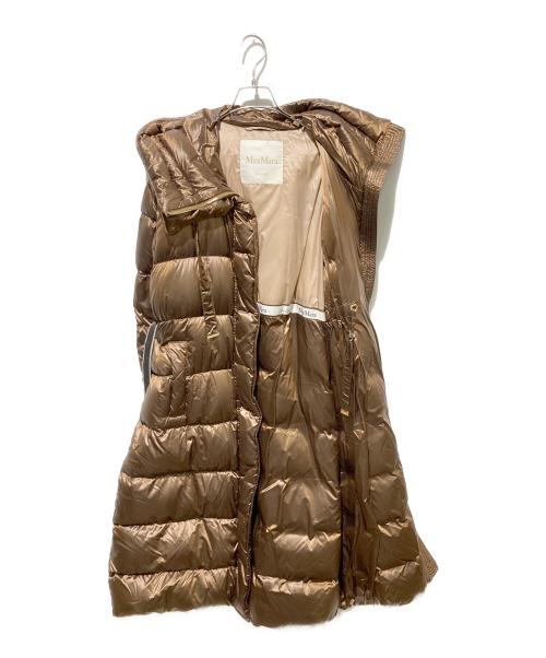 MaxMara The Cube.（マックスマーラ ザ キューブ）MaxMara The cube. (マックスマーラ ザ キューブ) ベルト付きダウンコート ブラウン サイズ:36の古着・服飾アイテム