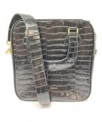 SPORT MAXスポーツマックス）の古着「クロコ型押し2wayバッグ」｜ブラック