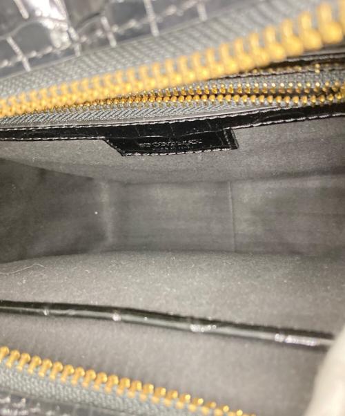 SPORT MAX（スポーツマックス）SPORT MAX (スポーツマックス) クロコ型押し2wayバッグ ブラックの古着・服飾アイテム