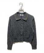 ARPEGE STORYアルページュストーリー）の古着「衿ビジューカーデ」｜グレー