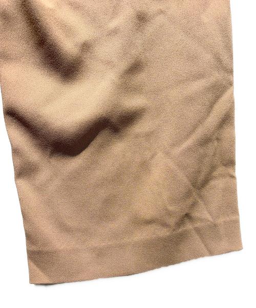 NOLLEY'S（ノーリーズ）NOLLEY'S (ノーリーズ) ウォッシャブルバックサテンジョーゼットイージーパンツ ブラウン サイズ:91cm　W36 未使用品の古着・服飾アイテム