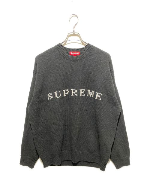 SUPREME（シュプリーム）Supreme (シュプリーム) 25ss Contrast Logo Sweater ブラック サイズ:XLの古着・服飾アイテム
