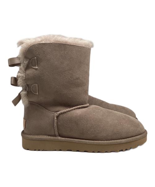 UGG（アグ）UGG (アグ) リボンデザインムートンブーツ ベージュ サイズ:24の古着・服飾アイテム