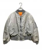 ALPHA INDUSTRIESアルファインダストリーズ）の古着「90s USA製 MA-1 フライトジャケット」｜シルバー
