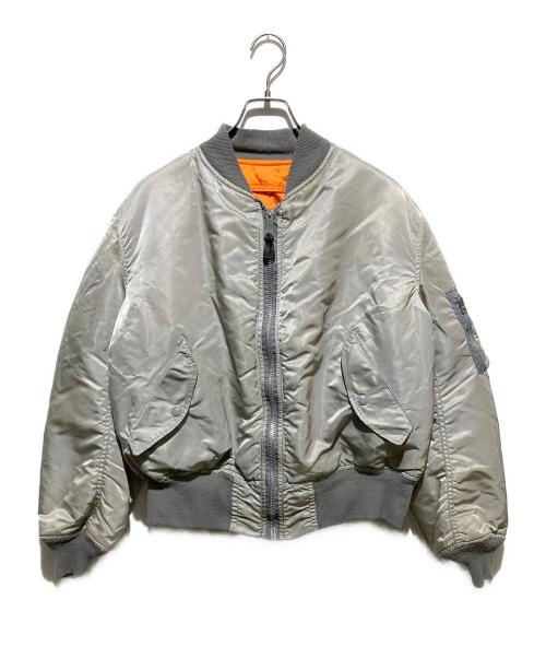 ALPHA INDUSTRIES（アルファインダストリーズ）ALPHA INDUSTRIES (アルファインダストリーズ) 90s USA製 MA-1 フライトジャケット シルバー サイズ:Lの古着・服飾アイテム