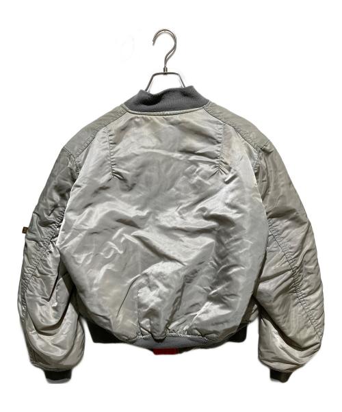ALPHA INDUSTRIES（アルファインダストリーズ）ALPHA INDUSTRIES (アルファインダストリーズ) 90s USA製 MA-1 フライトジャケット シルバー サイズ:Lの古着・服飾アイテム