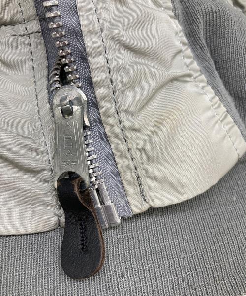 ALPHA INDUSTRIES（アルファインダストリーズ）ALPHA INDUSTRIES (アルファインダストリーズ) 90s USA製 MA-1 フライトジャケット シルバー サイズ:Lの古着・服飾アイテム