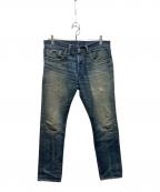 RRLダブルアールエル）の古着「USA製 SLIM FIT ボタンフライデニムパンツ」｜インディゴ