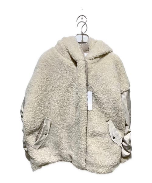 L helbie（レルビエ）L helbie (レルビエ) MA-1スリーブビッグフードブルゾン アイボリー サイズ:M 未使用品の古着・服飾アイテム