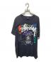 stussy（ステューシー）の古着「プリントTシャツ」｜ブラック