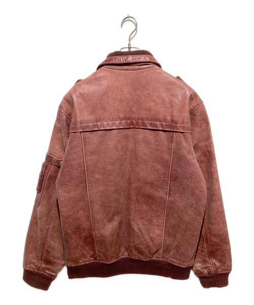 KNOLES&CARTER（ノールズ＆カーター）KNOLES&CARTER (ノールズ＆カーター) オールドレザージャケット レッド サイズ:不明の古着・服飾アイテム