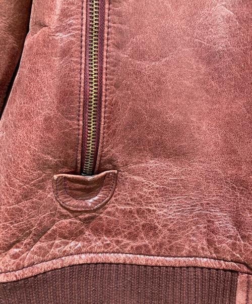 KNOLES&CARTER（ノールズ＆カーター）KNOLES&CARTER (ノールズ＆カーター) オールドレザージャケット レッド サイズ:不明の古着・服飾アイテム