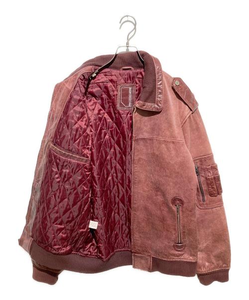 KNOLES&CARTER（ノールズ＆カーター）KNOLES&CARTER (ノールズ＆カーター) オールドレザージャケット レッド サイズ:不明の古着・服飾アイテム