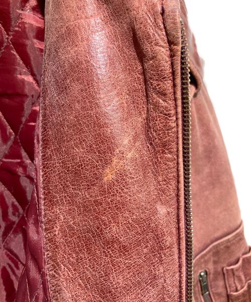 KNOLES&CARTER（ノールズ＆カーター）KNOLES&CARTER (ノールズ＆カーター) オールドレザージャケット レッド サイズ:不明の古着・服飾アイテム